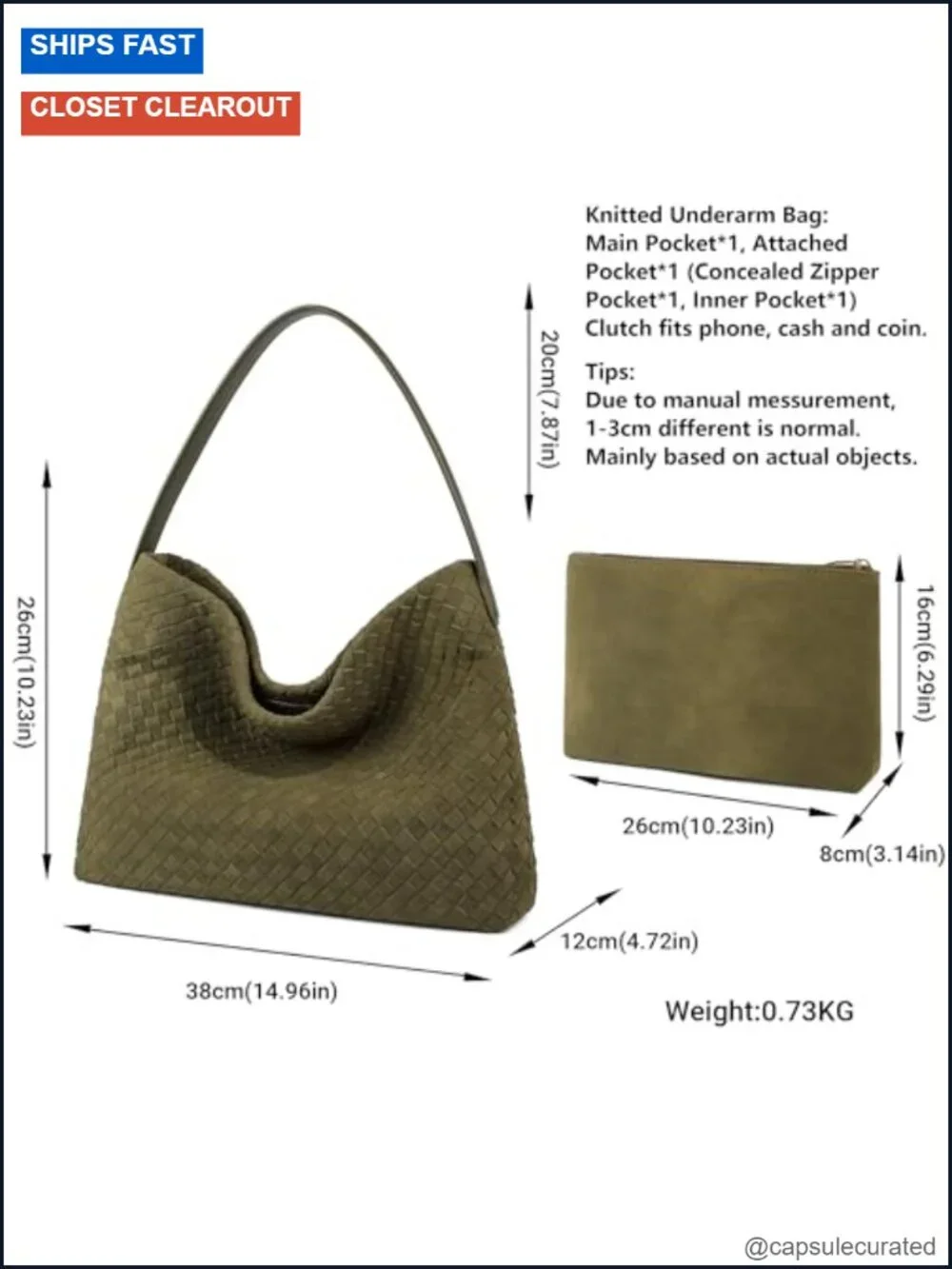 Suede Hobo Tote Vegan Leather Top Handle Shoulder Bag Women Work Travel with